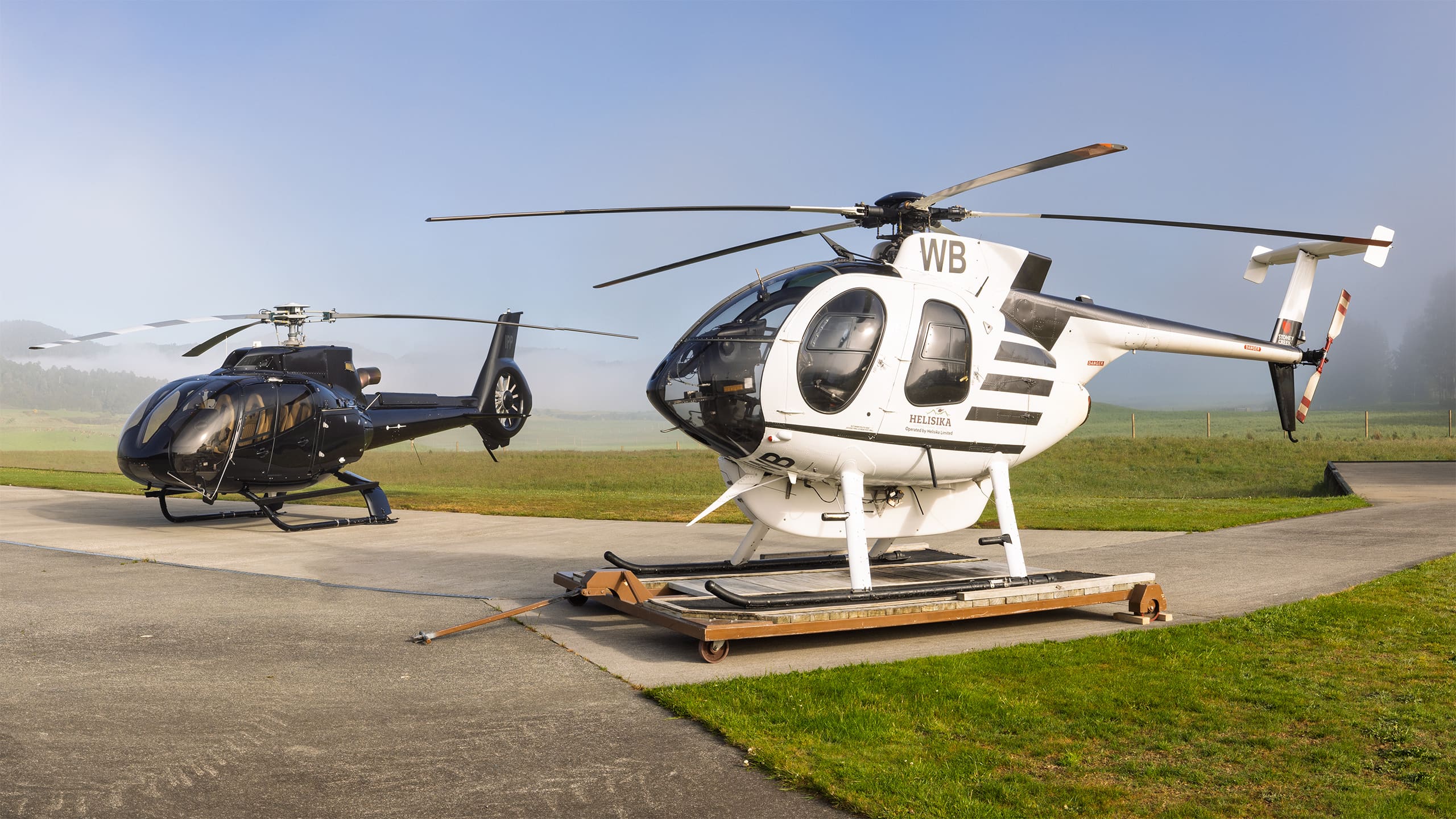 Escape Aviation helicopters at our Poronui base